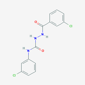 molecular formula C14H11Cl2N3O2 B5837554 2-(3-chlorobenzoyl)-N-(3-chlorophenyl)hydrazinecarboxamide 