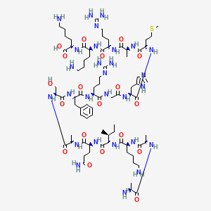 molecular formula C78H134N28O19S B583756 Aakiqasfrghmarkk CAS No. 146554-17-8