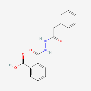 molecular formula C16H14N2O4 B5837570 2-{[2-(phenylacetyl)hydrazino]carbonyl}benzoic acid 