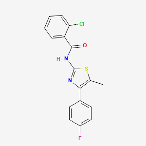 2-chloro-N-[4-(4-fluorophenyl)-5-methyl-1,3-thiazol-2-yl]benzamide