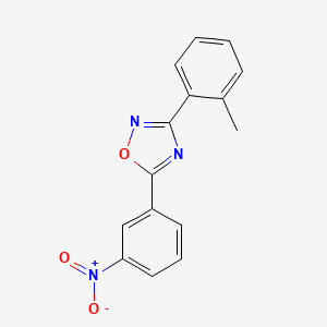 molecular formula C15H11N3O3 B5837612 3-(2-methylphenyl)-5-(3-nitrophenyl)-1,2,4-oxadiazole 