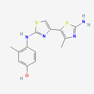 molecular formula C14H14N4OS2 B5837616 4-[(2'-amino-4'-methyl-4,5'-bi-1,3-thiazol-2-yl)amino]-3-methylphenol 