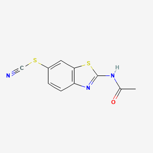 molecular formula C10H7N3OS2 B5837618 2-(acetylamino)-1,3-benzothiazol-6-yl thiocyanate 