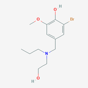 molecular formula C13H20BrNO3 B5837632 2-bromo-4-{[(2-hydroxyethyl)(propyl)amino]methyl}-6-methoxyphenol 