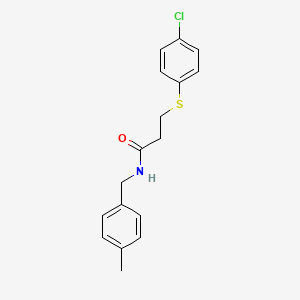 3-[(4-chlorophenyl)thio]-N-(4-methylbenzyl)propanamide