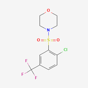 molecular formula C11H11ClF3NO3S B5837644 4-{[2-chloro-5-(trifluoromethyl)phenyl]sulfonyl}morpholine 