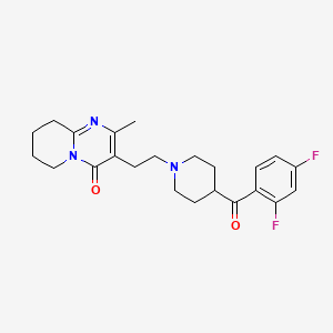 molecular formula C23H27F2N3O2 B583765 DES(6-氟-1,2-苯并恶唑)-2,4-二氟苯甲酰利培酮 CAS No. 158697-67-7