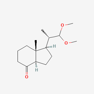 molecular formula C15H26O3 B583769 (1R,3aR,7aR)-1-[(1S)-2,2-Dimethoxy-1-methylethyl]octahydro-7a-methyl-4H-inden-4-one CAS No. 957214-01-6