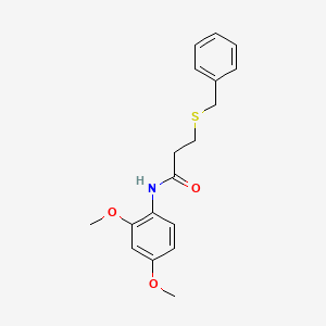 molecular formula C18H21NO3S B5837698 3-(benzylthio)-N-(2,4-dimethoxyphenyl)propanamide 