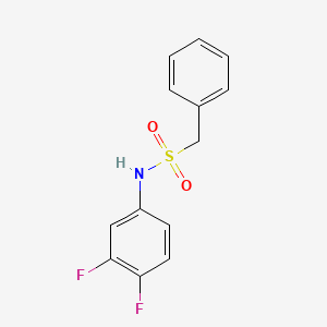 molecular formula C13H11F2NO2S B5837731 N-(3,4-difluorophenyl)-1-phenylmethanesulfonamide 