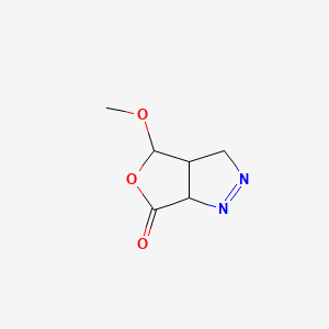 molecular formula C6H8N2O3 B583775 4-Methoxy-3,3a,4,6a-tetrahydro-6H-furo[3,4-c]pyrazol-6-one CAS No. 157904-76-2