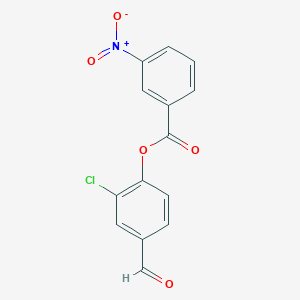 molecular formula C14H8ClNO5 B5837778 2-chloro-4-formylphenyl 3-nitrobenzoate 