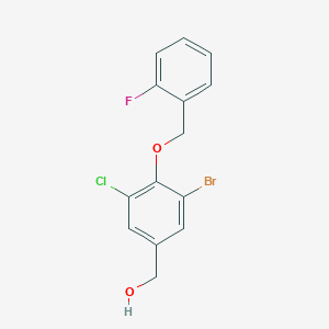 {3-bromo-5-chloro-4-[(2-fluorobenzyl)oxy]phenyl}methanol