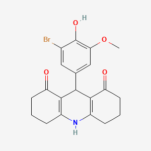 molecular formula C20H20BrNO4 B5837827 9-(3-bromo-4-hydroxy-5-methoxyphenyl)-3,4,6,7,9,10-hexahydro-1,8(2H,5H)-acridinedione 