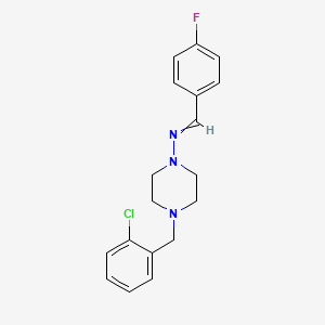 4-(2-chlorobenzyl)-N-(4-fluorobenzylidene)-1-piperazinamine