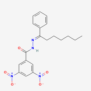 molecular formula C20H22N4O5 B5837846 3,5-dinitro-N'-(1-phenylheptylidene)benzohydrazide 