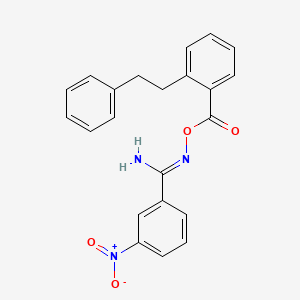 molecular formula C22H19N3O4 B5837854 3-nitro-N'-{[2-(2-phenylethyl)benzoyl]oxy}benzenecarboximidamide 