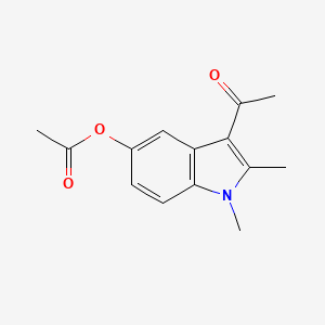 molecular formula C14H15NO3 B5837860 3-acetyl-1,2-dimethyl-1H-indol-5-yl acetate 