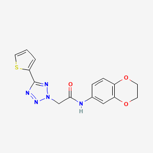 N-(2,3-dihydro-1,4-benzodioxin-6-yl)-2-[5-(2-thienyl)-2H-tetrazol-2-yl]acetamide