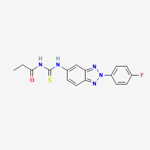 N-({[2-(4-fluorophenyl)-2H-1,2,3-benzotriazol-5-yl]amino}carbonothioyl)propanamide