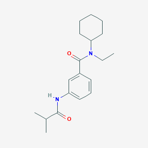 molecular formula C19H28N2O2 B5837890 N-cyclohexyl-N-ethyl-3-(isobutyrylamino)benzamide 