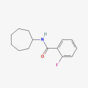 molecular formula C14H18FNO B5837896 N-cycloheptyl-2-fluorobenzamide 