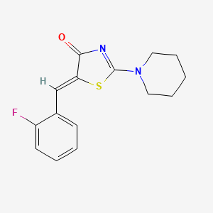 molecular formula C15H15FN2OS B5837898 5-(2-fluorobenzylidene)-2-(1-piperidinyl)-1,3-thiazol-4(5H)-one 