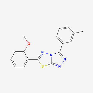 6-(2-methoxyphenyl)-3-(3-methylphenyl)[1,2,4]triazolo[3,4-b][1,3,4]thiadiazole