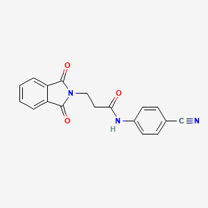 molecular formula C18H13N3O3 B5837906 N-(4-cyanophenyl)-3-(1,3-dioxo-1,3-dihydro-2H-isoindol-2-yl)propanamide 