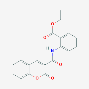 molecular formula C19H15NO5 B5837939 ethyl 2-{[(2-oxo-2H-chromen-3-yl)carbonyl]amino}benzoate 