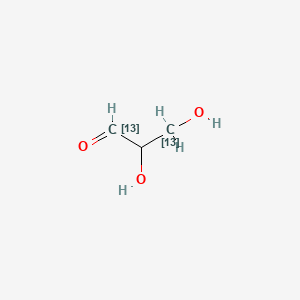 molecular formula C3H6O3 B583794 DL-[1,3-13C2]Glyceraldehyde CAS No. 478529-53-2