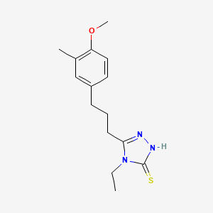 molecular formula C15H21N3OS B5837946 4-ethyl-5-[3-(4-methoxy-3-methylphenyl)propyl]-4H-1,2,4-triazole-3-thiol 