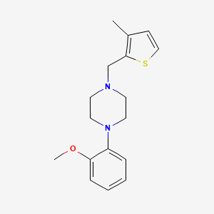 molecular formula C17H22N2OS B5837948 1-(2-methoxyphenyl)-4-[(3-methyl-2-thienyl)methyl]piperazine 