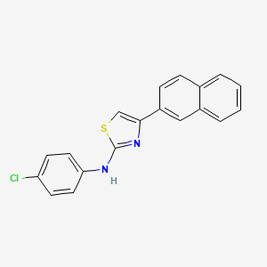 molecular formula C19H13ClN2S B5837963 N-(4-chlorophenyl)-4-(2-naphthyl)-1,3-thiazol-2-amine 