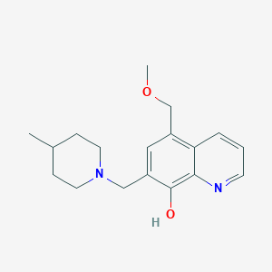 molecular formula C18H24N2O2 B5837978 5-(methoxymethyl)-7-[(4-methyl-1-piperidinyl)methyl]-8-quinolinol 