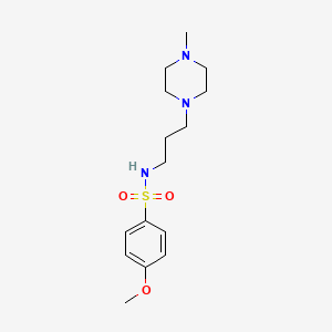 molecular formula C15H25N3O3S B5837985 4-methoxy-N-[3-(4-methyl-1-piperazinyl)propyl]benzenesulfonamide 