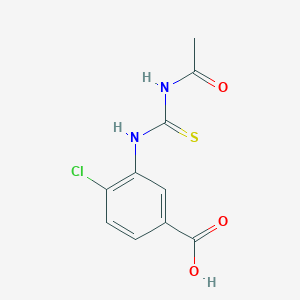 molecular formula C10H9ClN2O3S B5837991 3-{[(acetylamino)carbonothioyl]amino}-4-chlorobenzoic acid 