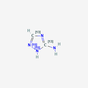 molecular formula C2H4N4 B583800 Amitrole-13C2,15N2 CAS No. 1346603-92-6