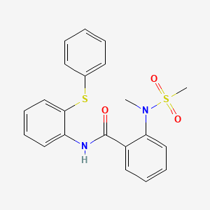 molecular formula C21H20N2O3S2 B5838004 2-[methyl(methylsulfonyl)amino]-N-[2-(phenylthio)phenyl]benzamide 