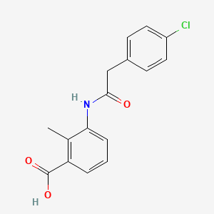 molecular formula C16H14ClNO3 B5838020 3-{[(4-chlorophenyl)acetyl]amino}-2-methylbenzoic acid 