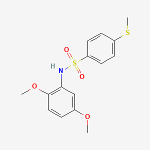 molecular formula C15H17NO4S2 B5838028 N-(2,5-dimethoxyphenyl)-4-(methylthio)benzenesulfonamide 