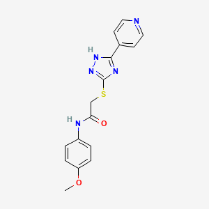 N-(4-methoxyphenyl)-2-{[5-(4-pyridinyl)-4H-1,2,4-triazol-3-yl]thio}acetamide