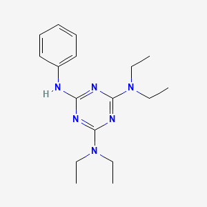 molecular formula C17H26N6 B5838076 N~2~,N~2~,N~4~,N~4~-tetraethyl-N~6~-phenyl-1,3,5-triazine-2,4,6-triamine 