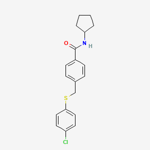 4-{[(4-chlorophenyl)thio]methyl}-N-cyclopentylbenzamide