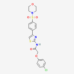 2-(4-chlorophenoxy)-N-{4-[4-(4-morpholinylsulfonyl)phenyl]-1,3-thiazol-2-yl}acetamide