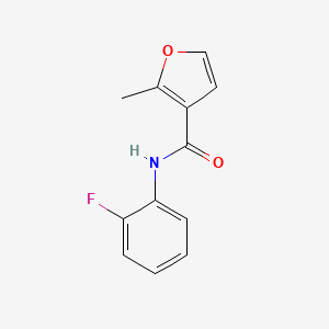 molecular formula C12H10FNO2 B5838166 N-(2-fluorophenyl)-2-methyl-3-furamide 