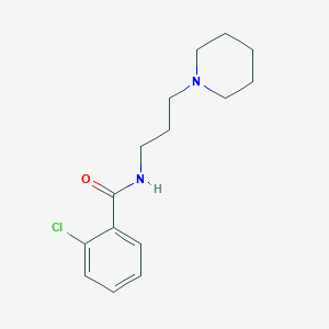 molecular formula C15H21ClN2O B5838176 2-chloro-N-[3-(1-piperidinyl)propyl]benzamide 