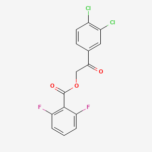 molecular formula C15H8Cl2F2O3 B5838194 2-(3,4-dichlorophenyl)-2-oxoethyl 2,6-difluorobenzoate 