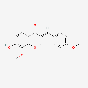molecular formula C18H16O5 B583820 (E)-7-hydroxy-8-methoxy-3-(4-methoxybenzylidene)chroman-4-one CAS No. 90996-27-3