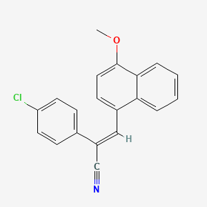 molecular formula C20H14ClNO B5838201 2-(4-chlorophenyl)-3-(4-methoxy-1-naphthyl)acrylonitrile 